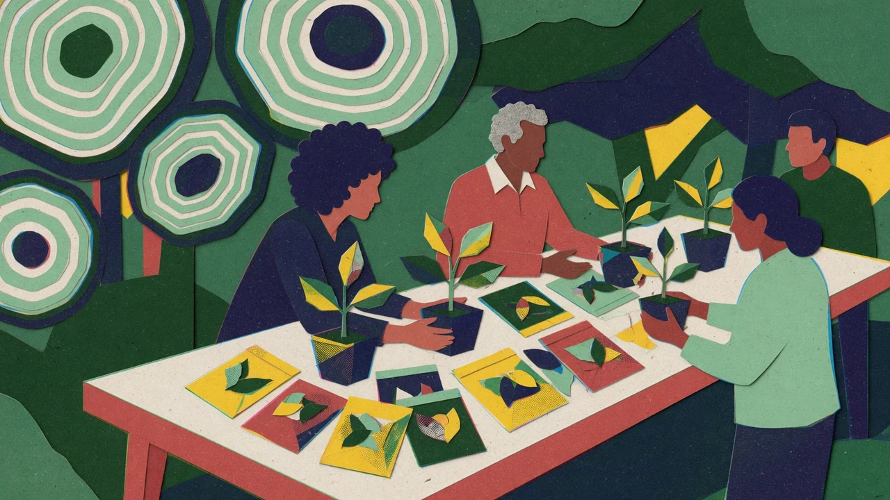 People preparing a community activity